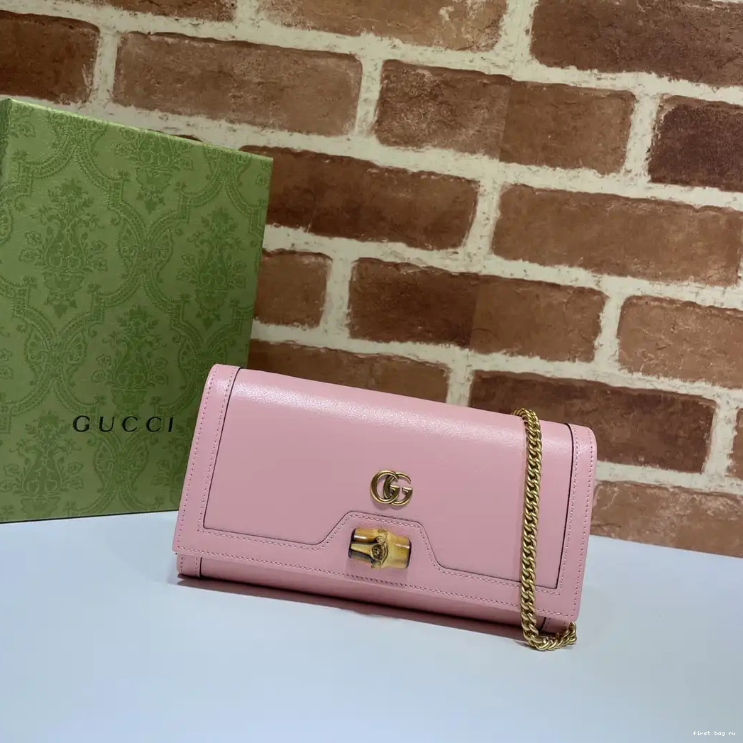 wallet chain with bamboo Gucci Diana 0610